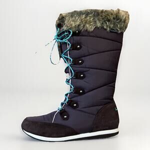 L.L. Bean Carrabassett Women’s Shoes 8 M Fur Lace Up Shearling Snow Winter Boots